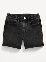 High-Waisted Jean Midi Shorts for Girls