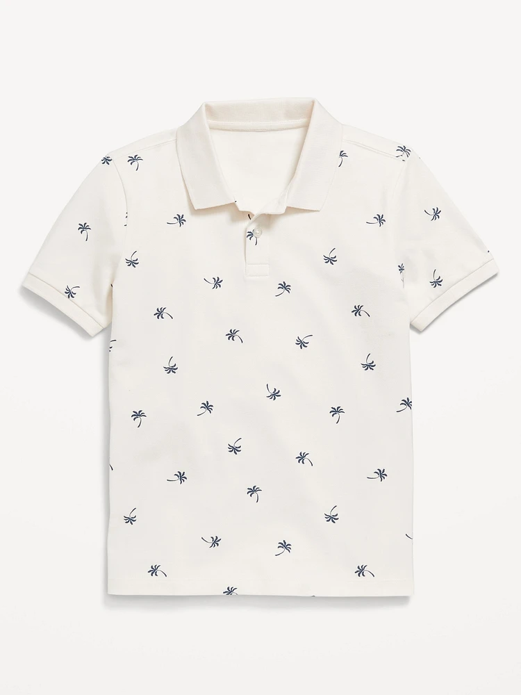 Printed Pique Polo Shirt for Boys