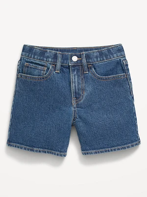 High-Waisted Jean Midi Shorts for Girls