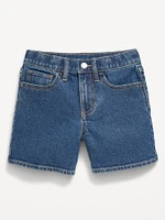 High-Waisted Jean Midi Shorts for Girls