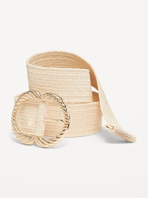 Woven Double Buckle Belt