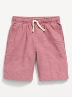 Knee Length Linen-Blend Shorts for Boys