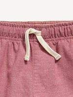 Knee Length Linen-Blend Shorts for Boys