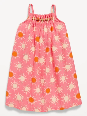 Printed Beaded Cami Dress for Toddler Girls