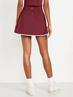 High-Waisted PowerSoft Faux-Wrap Skort