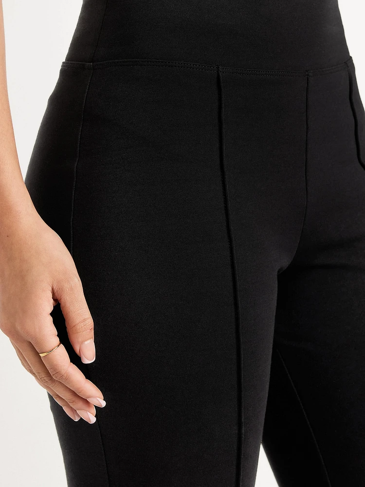 High-Waisted Dynamic Fleece Crop Kick Flare Pants