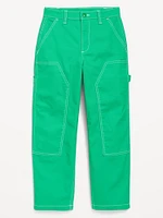 Loose High-Waisted Carpenter Pants for Girls