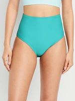 High-Waisted Bikini Swim Bottoms