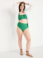 High-Waisted Bikini Swim Bottoms