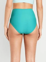 High-Waisted Bikini Swim Bottoms