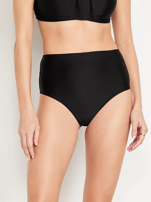 High-Waisted Bikini Swim Bottoms