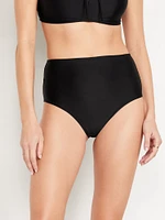 Matte High-Waisted Bikini Swim Bottoms