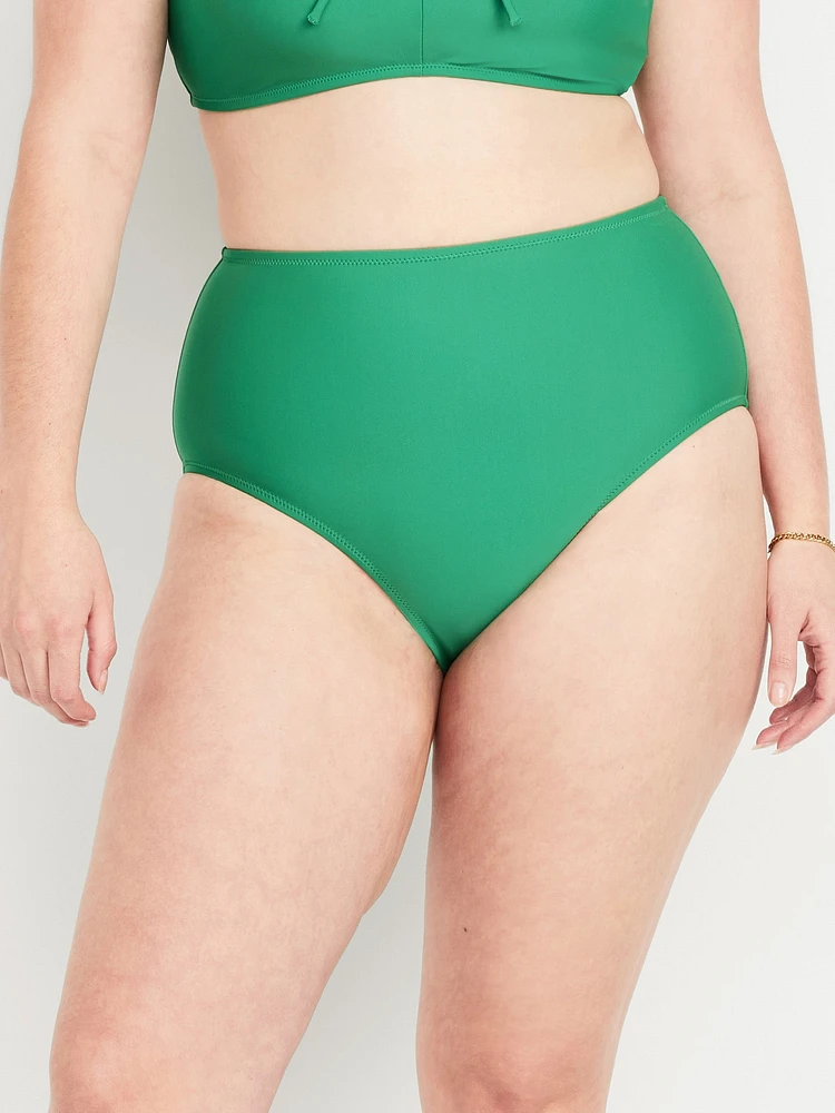 High-Waisted Bikini Swim Bottoms