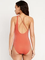 One-Shoulder Shine Swimsuit
