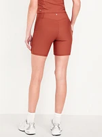 High-Waisted PowerSoft Biker Shorts -- 6-inch inseam
