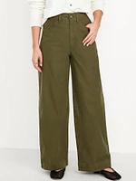 Extra High-Waisted Mariner Wide-Leg Pants
