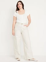 Extra High-Waisted Mariner Wide-Leg Pants