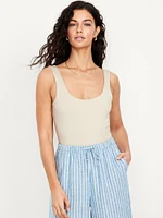 Double-Layer Scoop-Neck Bodysuit