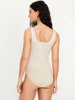 Double-Layer Scoop-Neck Bodysuit