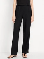 Extra High-Waisted Wide-Leg Trouser Pants