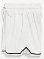 High-Waisted Mesh Basketball Shorts for Girls