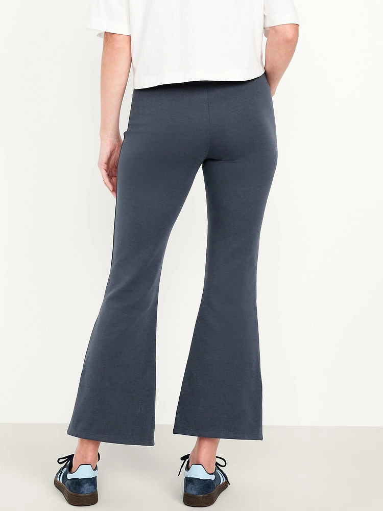 High-Waisted Dynamic Fleece Crop Kick Flare Sweatpants