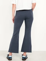 High-Waisted Dynamic Fleece Crop Kick Flare Sweatpants