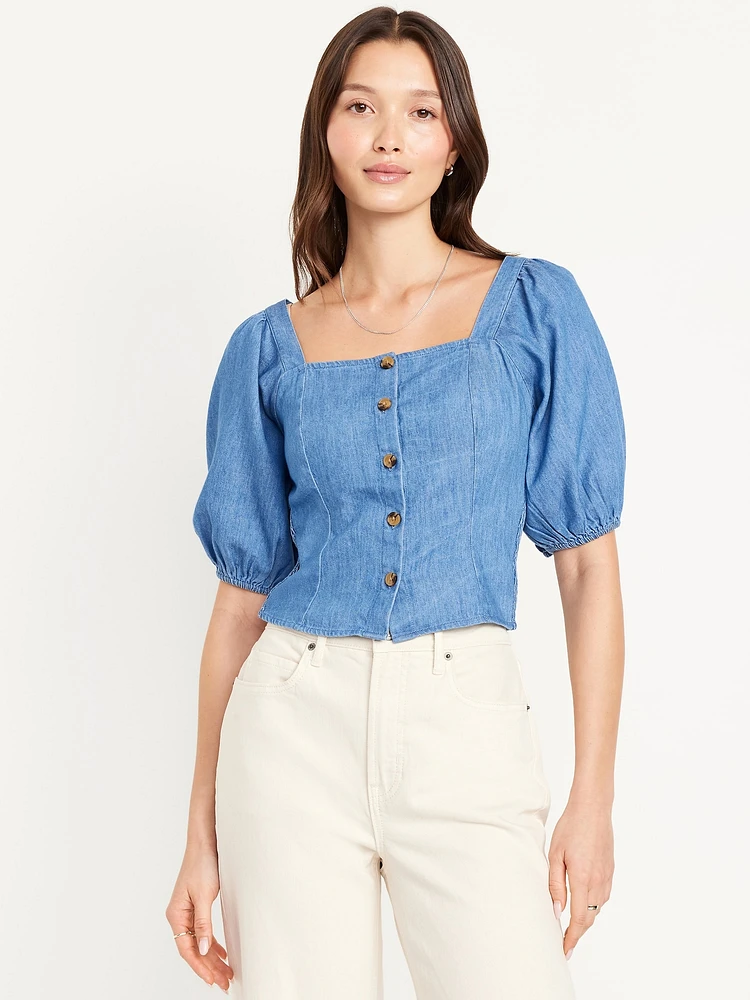 Puff-Sleeve Top