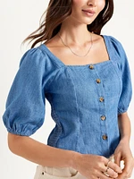 Puff-Sleeve Top