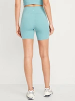 High-Waisted StudioSmooth Biker Shorts -- 6-inch inseam