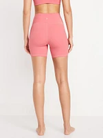 High-Waisted StudioSmooth Biker Shorts -- 6-inch inseam