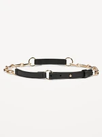 Faux Leather Chain Belt for Women