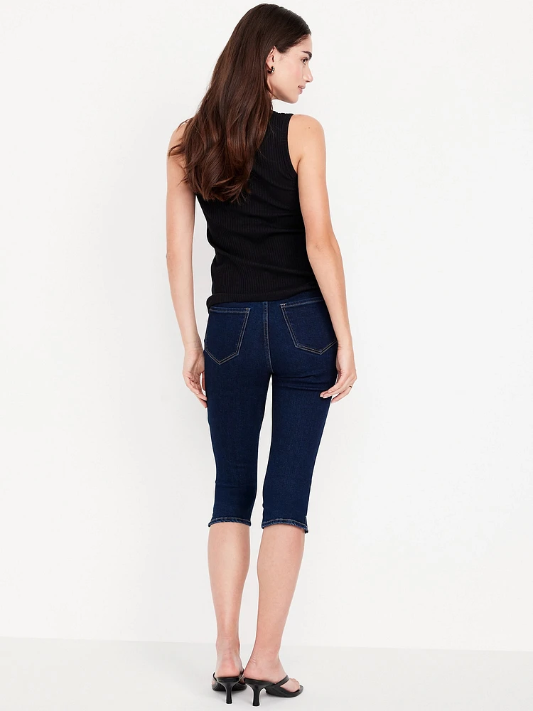 High-Waisted Rockstar Super-Skinny Capri Jeans