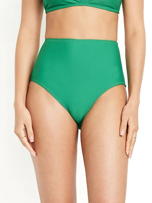 High-Waisted Bikini Swim Bottoms