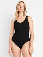 Ribbed One-Piece Swimsuit