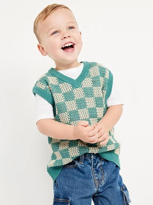 Oversized Sweater-Knit Vest for Toddler Boys