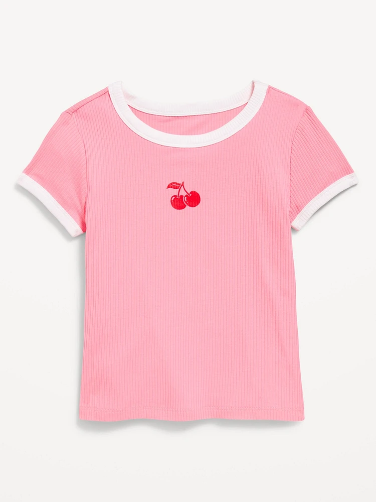Fitted Ribbed T-Shirt for Girls