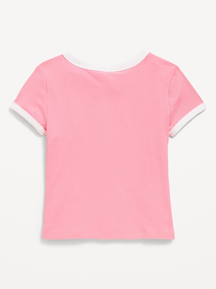 Fitted Ribbed T-Shirt for Girls