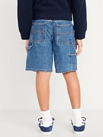 Knee Length Baggy Carpenter Jean Shorts for Boys