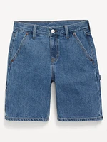 Knee Length Baggy Carpenter Jean Shorts for Boys