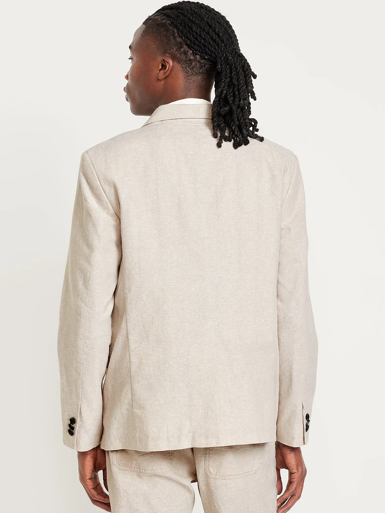 Linen-Blend Blazer