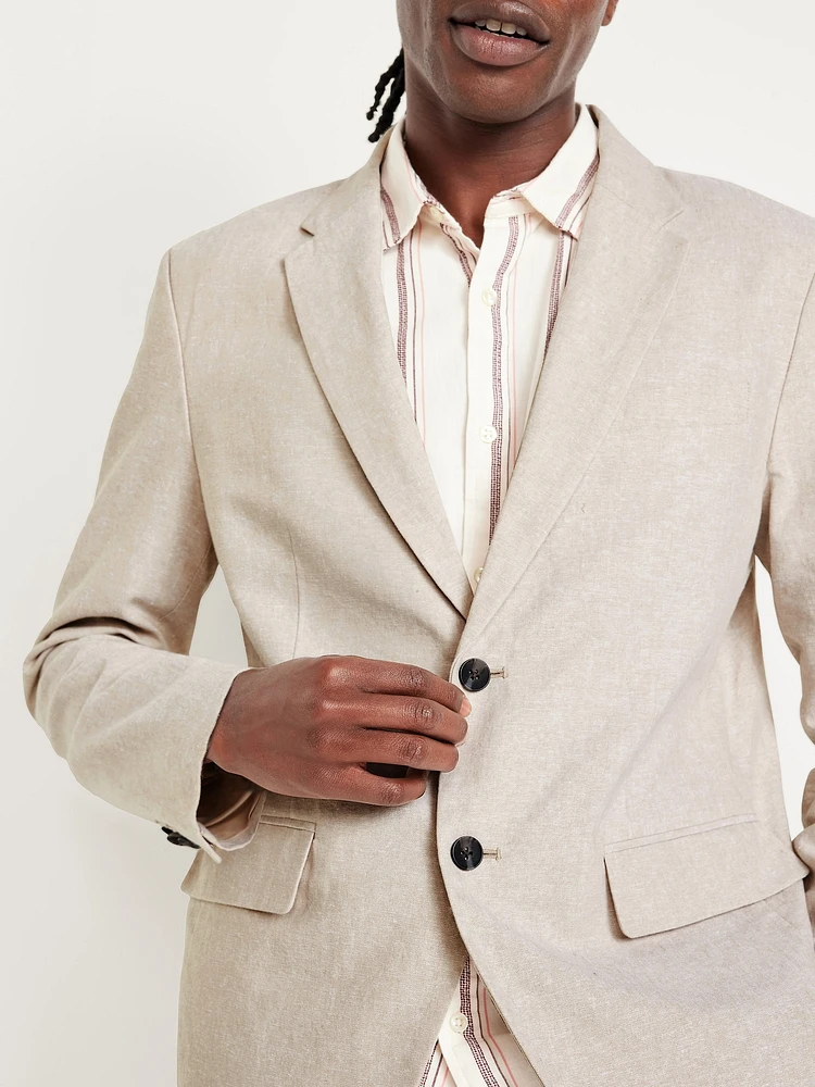 Linen-Blend Blazer