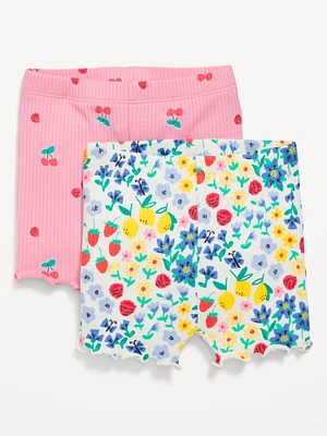 Rib-Knit Biker Shorts 2-Pack for Baby