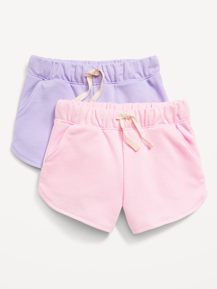 French-Terry Shorts 2-Pack for Toddler Girls