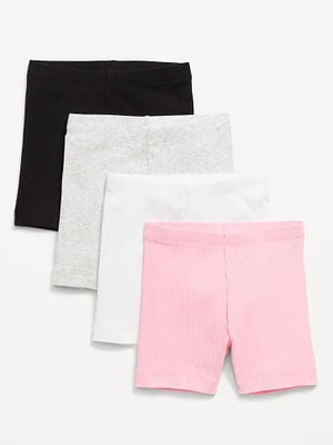 4-Pack Jersey-Knit Biker Shorts for Toddler Girls