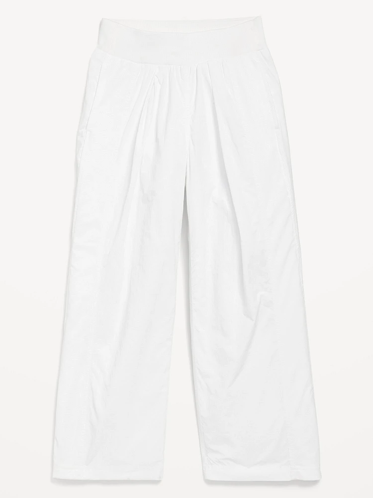 High-Waisted Crinkle Wide-Leg Pants for Girls