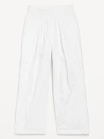 High-Waisted Crinkle Wide-Leg Pants for Girls