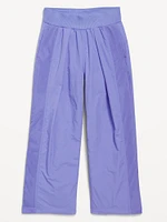 High-Waisted Crinkle Wide-Leg Pants for Girls