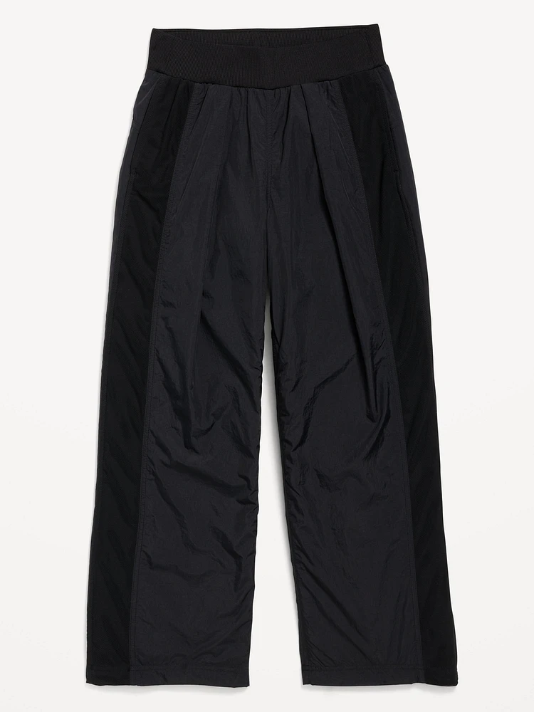 High-Waisted Crinkle Wide-Leg Pants for Girls