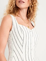 Button-Front Linen-Blend Vest